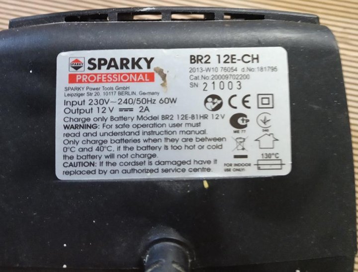 Схема зарядного устройства sparky br 12e ch