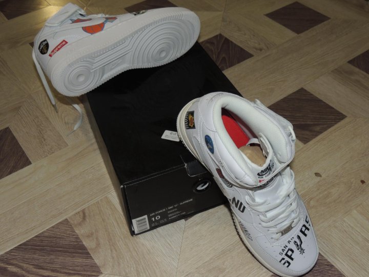 Nike Air Force 1 Mid Supreme NBA White 