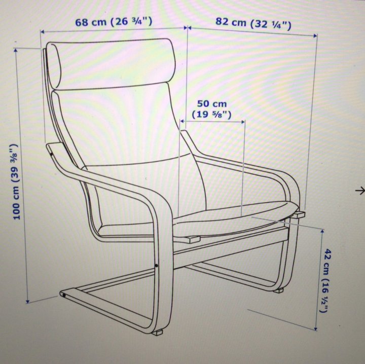 Размеры кресла икеа