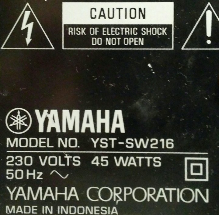 Схема yamaha yst sw216