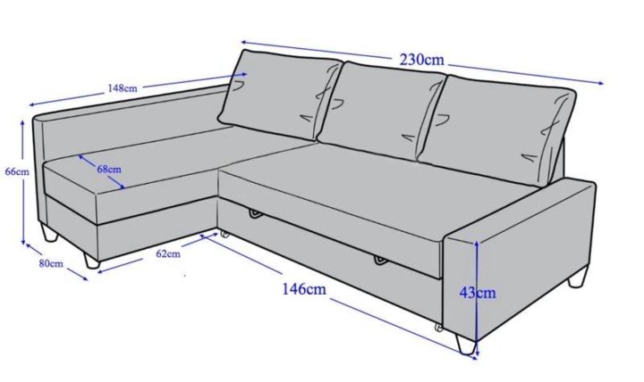 Ikea диван размеры