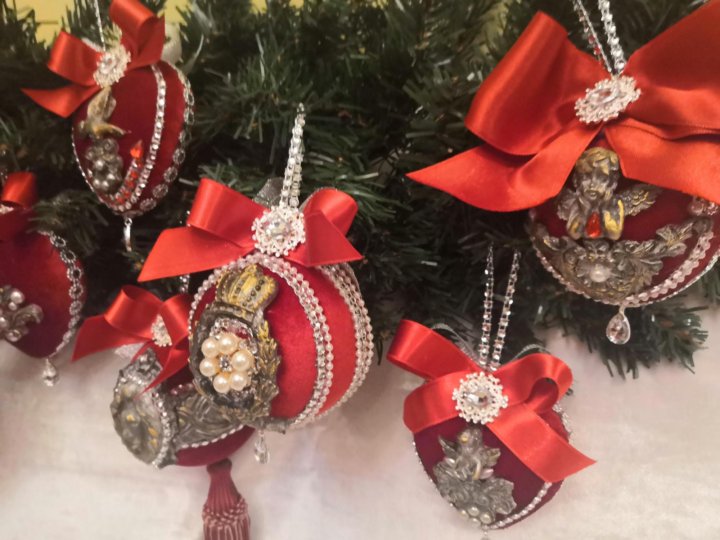 Новогодние Игрушки Из Бархата Новогодние Игрушки Из Бархата