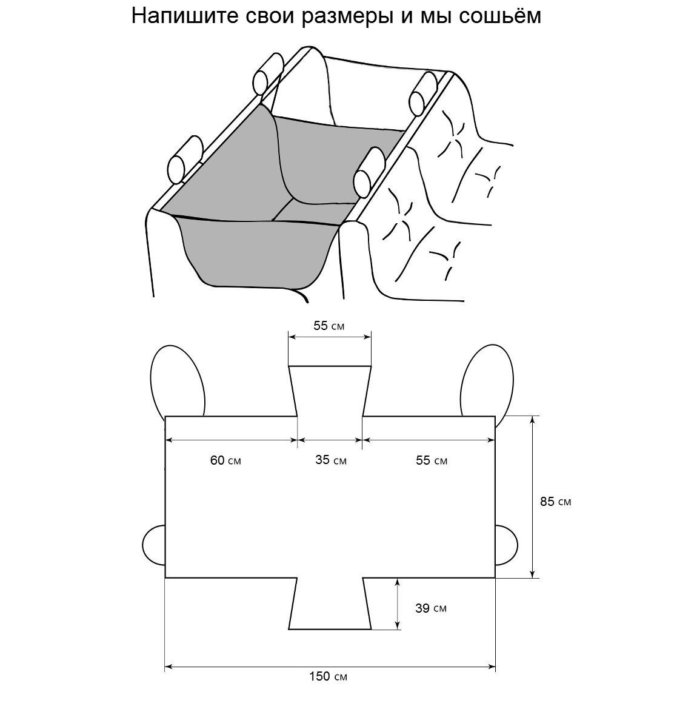 В машину для собак гамак своими руками выкройка с размерами