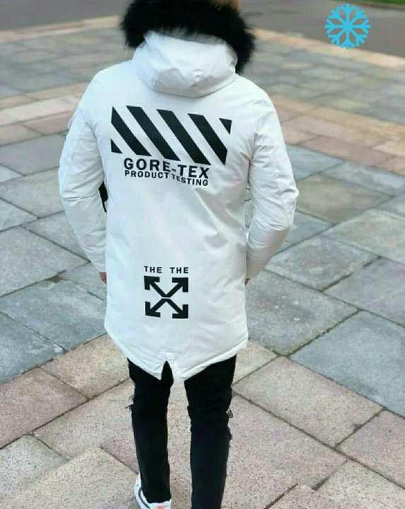 Белая парка off White