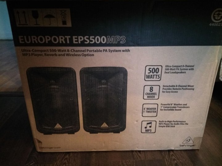 behringer europort eps500mp3 portable pa system