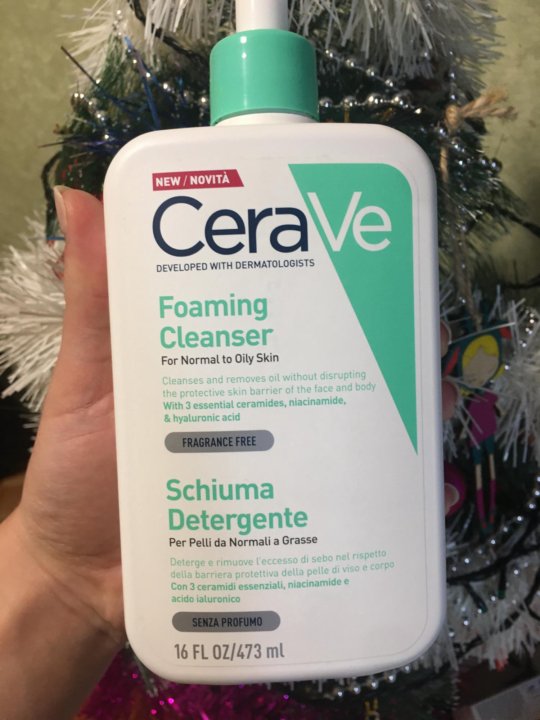 Cerave очищающий гель для жирной