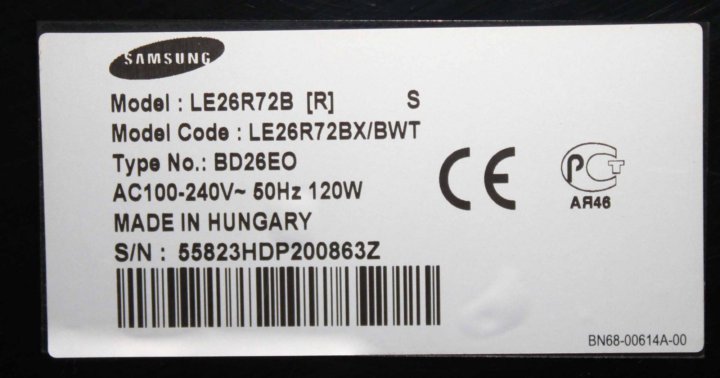 Samsung le37a451c1 негативное изображение