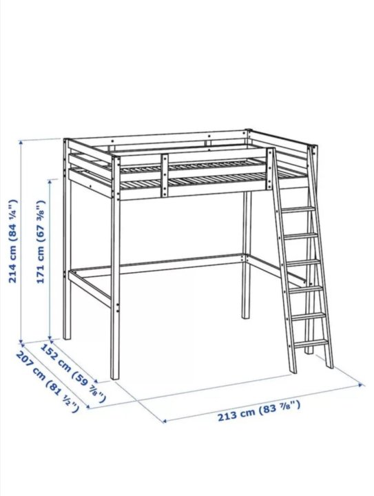 Кровать чердак металлическая икеа схема сборки
