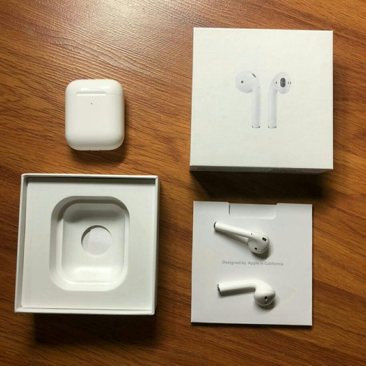 Airpods 2 с беспроводной зарядкой