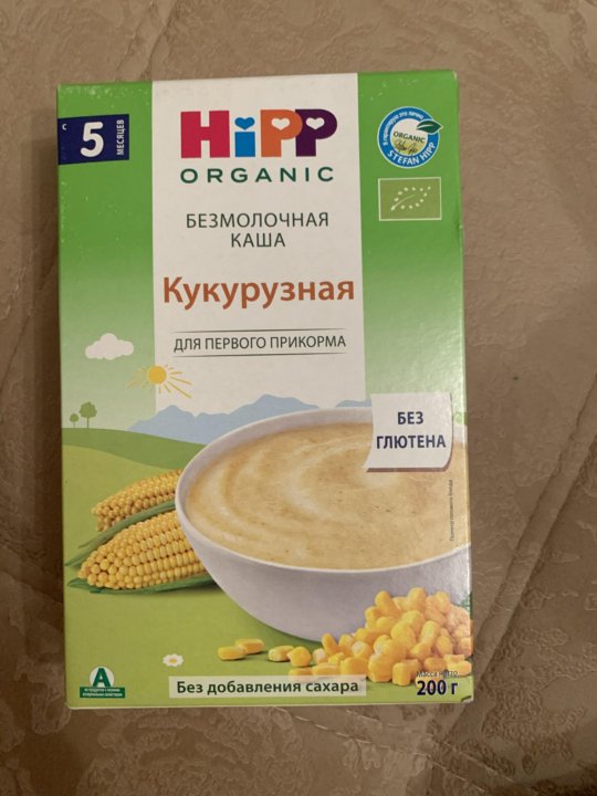 Каша безмолочная hipp кукурузная органическая