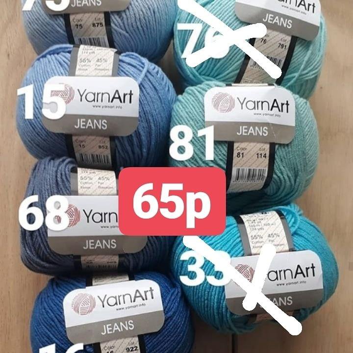 Yarnart jeans карта цветов