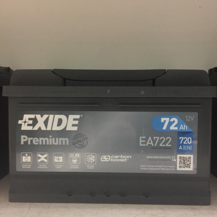 Аккумулятор exide 72ah. Exide ea722. ea722 exide аккумуляторная батарея premium [12v 72ah 720a b13]. ea722.
