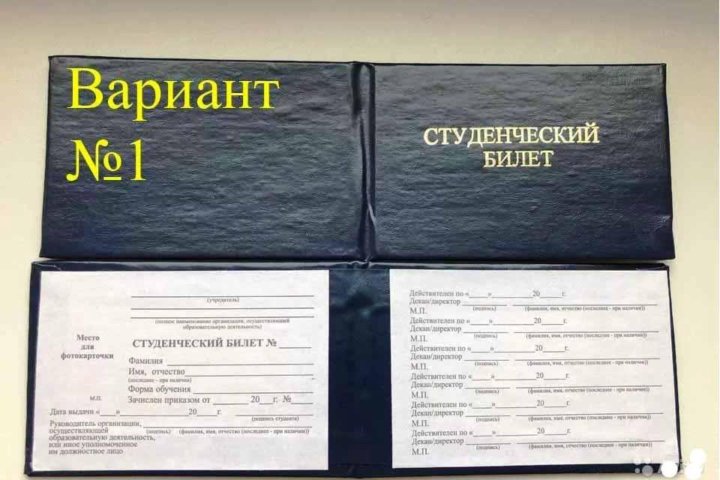 Купить бланк (корочки) студенческого билета Ампграфика
