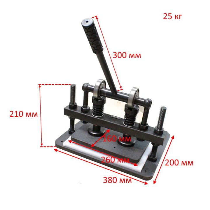 Вырубной пресс для кожи чертеж
