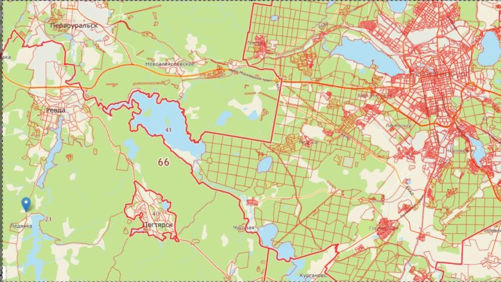 Спутниковая карта ревда свердловской области