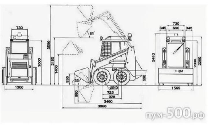 Габариты 500. Погрузчик пум-500 габариты. Мини погрузчик пум 500. Габариты пум 500. Ширина пум 500.