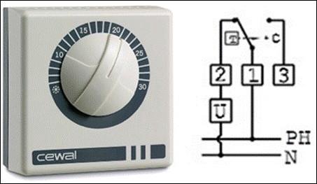 Терморегулятор cewal схема подключения