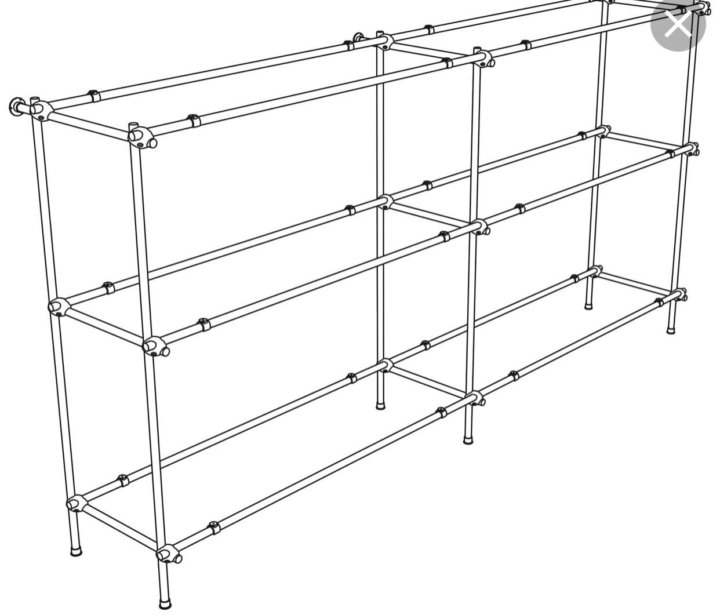 Стеллажи из труб Джокер. Стеллаж из джокерной системы. Стеллаж из системы Джокер. Сборный стеллаж из трубок.