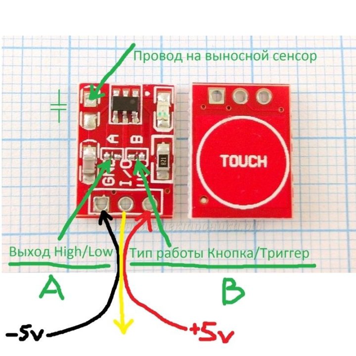 Ttp223 модуль сенсорной кнопки схема подключения