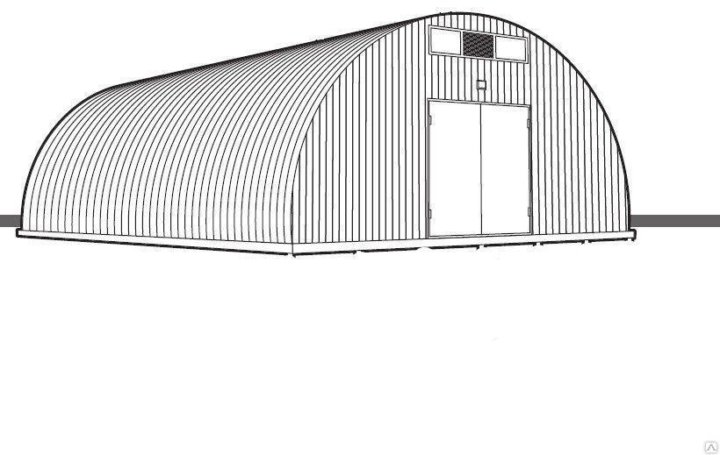 Проект типовой ангар арочный