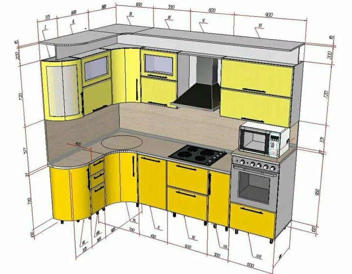 Рассчитать мебель на кухне - Гранд Проект Декор.ру