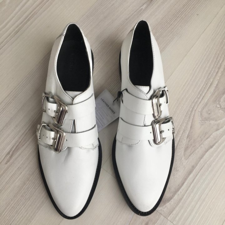 Новые 39 Reserved Кожаные Лоферы Zara Massimo ash - купить ...