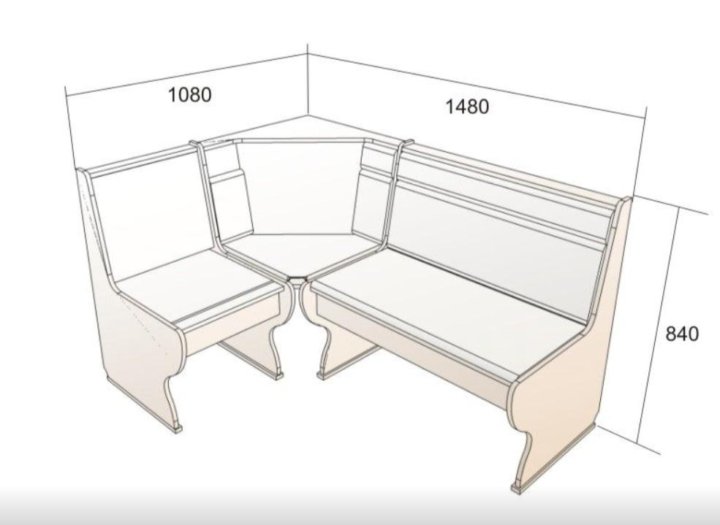 Как собрать угловой кухонный диван