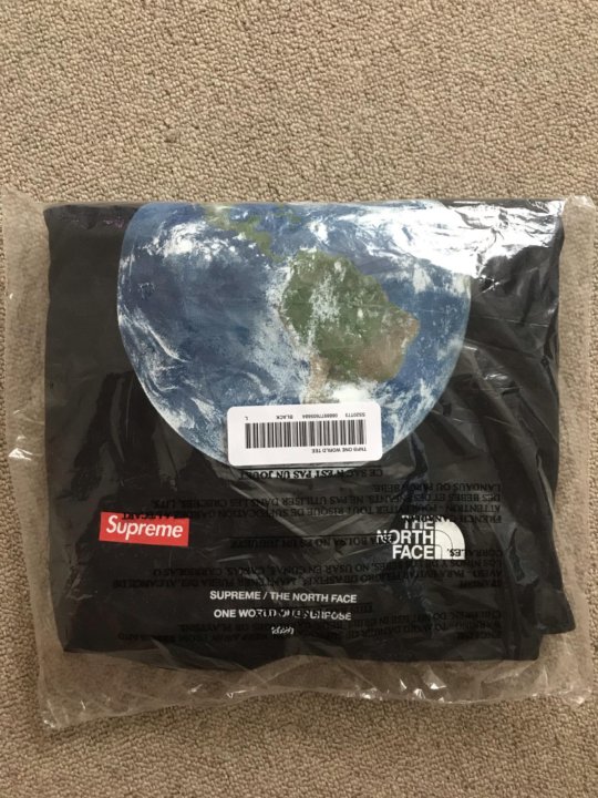 supreme the north face one world tee black