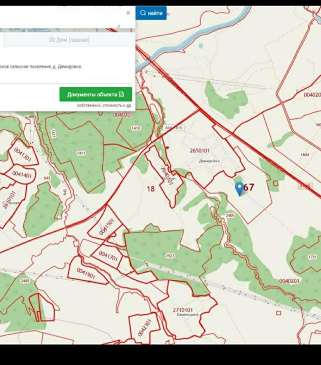 Кадастровая карта д демидовка тульская область