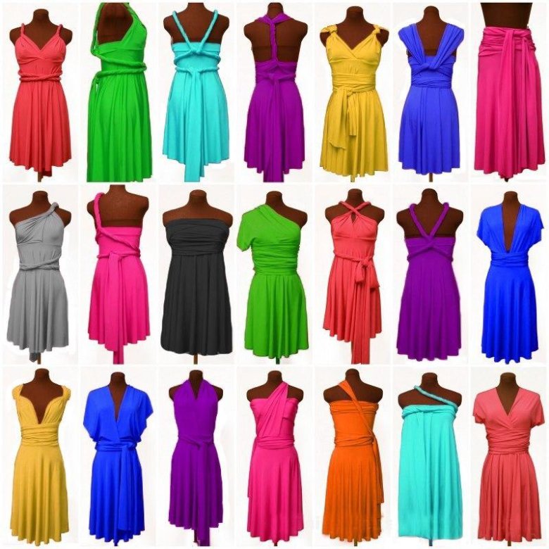 Все цвета ткани на платья