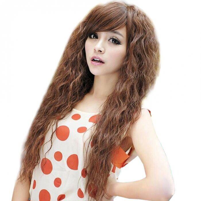 Long hair sensual asian curly