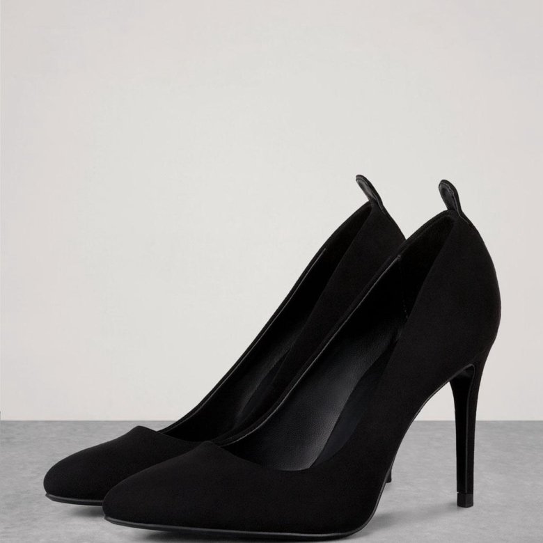 Туфли женские на каблуке фото черные замшевые