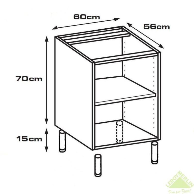 Каркас кухонного шкафа напольного 60