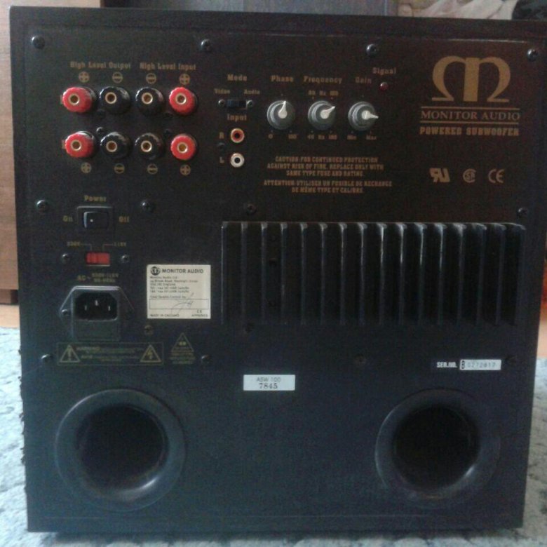 Monitor audio asw 100 схема