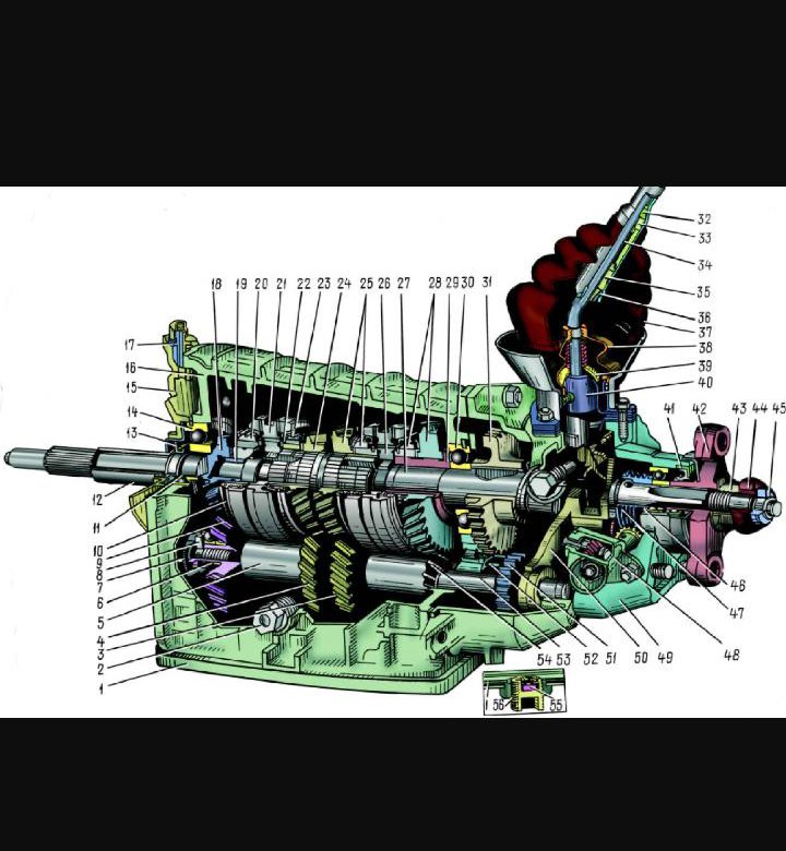 Коробка передач жигули схема