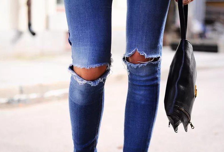 Как по модному порвать джинсы