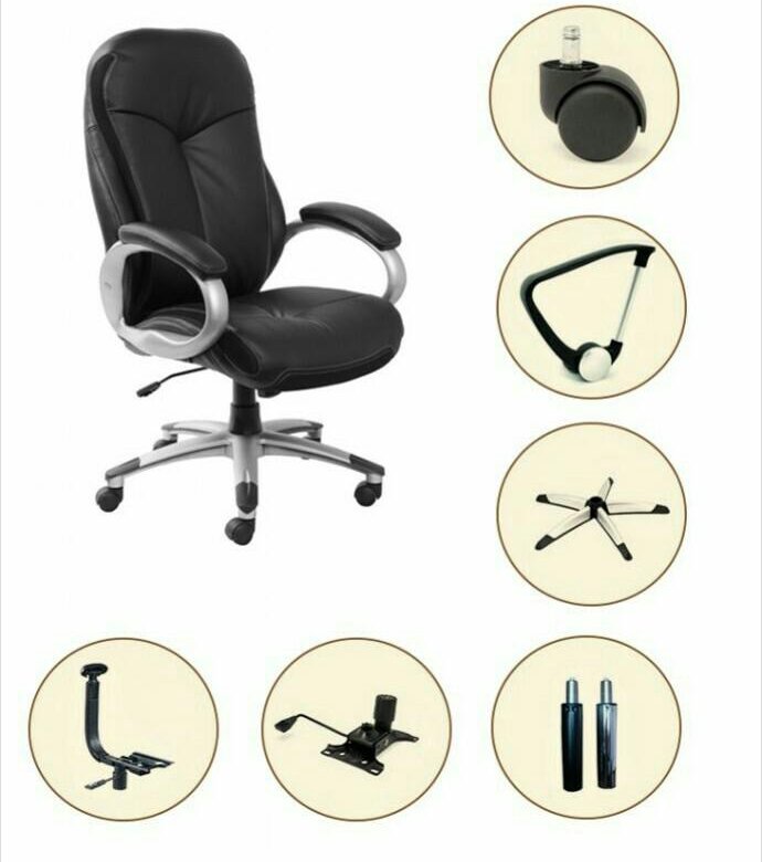 Устройство офисного кресла. Комплектующие для компьютерных кресел. Детали офисного кресла. Комплектующие для компьютерного стула. Детали офисного стула.