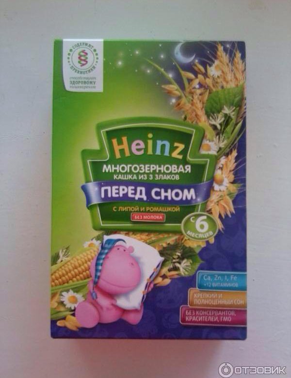 Каша безмолочная heinz многозерновая из 3 злаков с липой и ромашкой