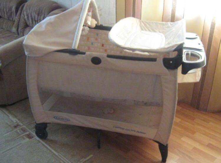 Манеж кровать graco deluxe contour electra deluxe