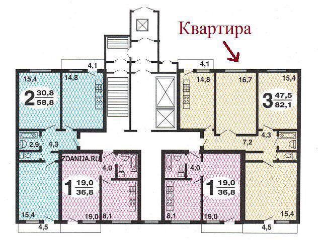 Планировка квартир домов 90 серии Квартира, 3 комнаты, от 80 до 120 м² - купить в Конаково, цена 4 000 000 руб., п