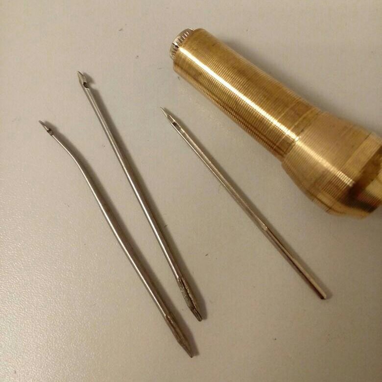Шило. Шило с крючком. Несколько шил. Шило 950е 150мм. Шов для подшивки валенок.
