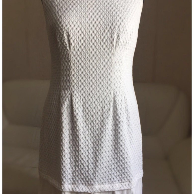 Платье из вафельной ткани