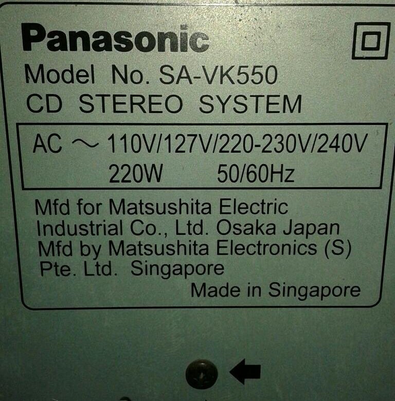 Схема panasonic sa vk550