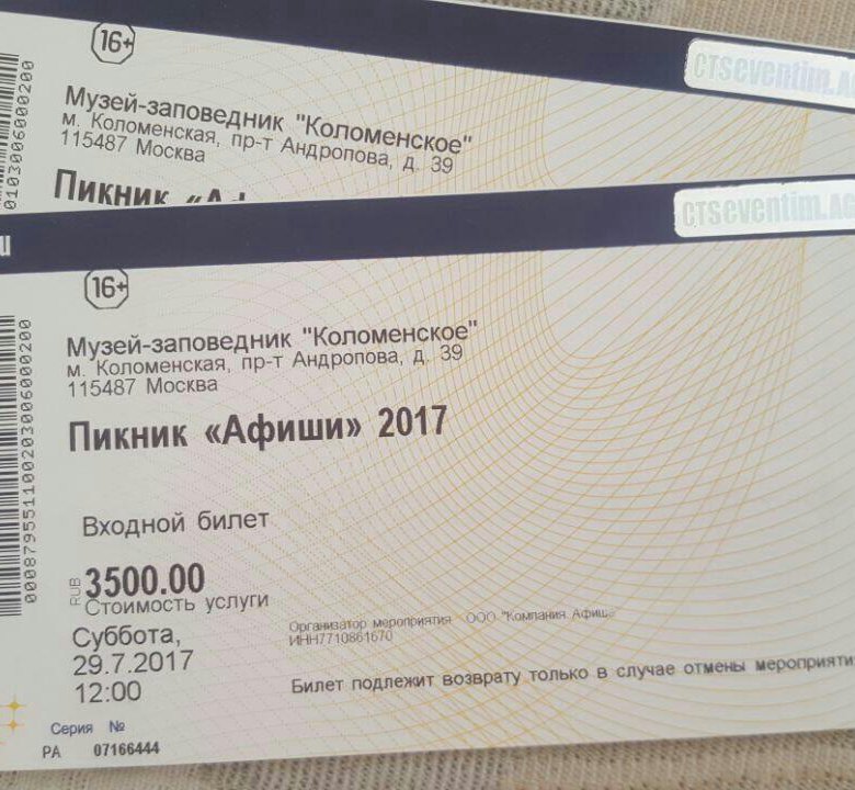 Билеты на концерт пикник в санкт петербурге