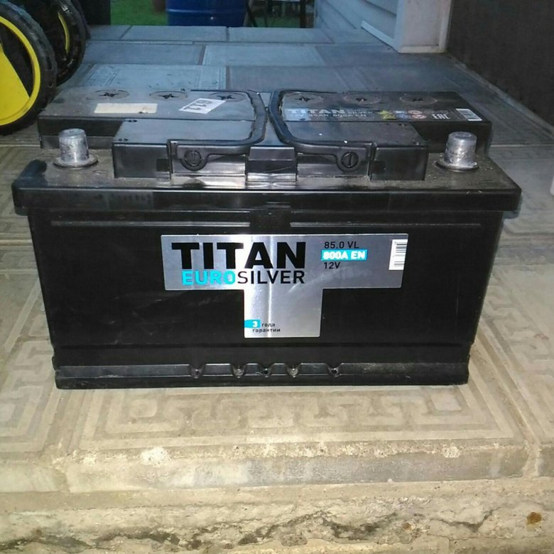 Аккумулятор titan euro silver 85 ah 12v пуск ток 800 а обратная полярность газель next