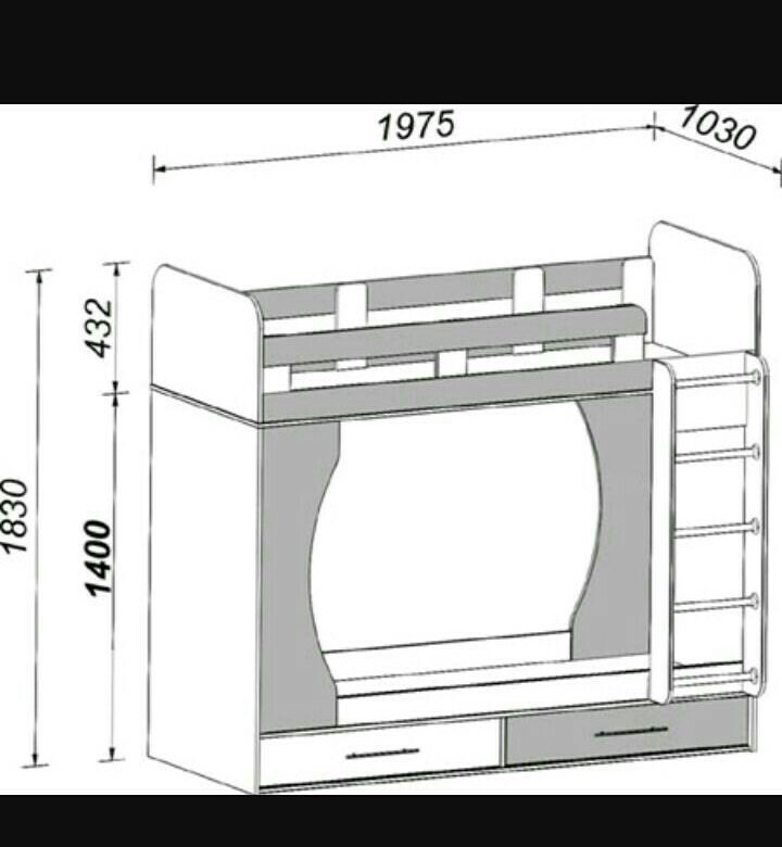 Длина двухъярусной кровати