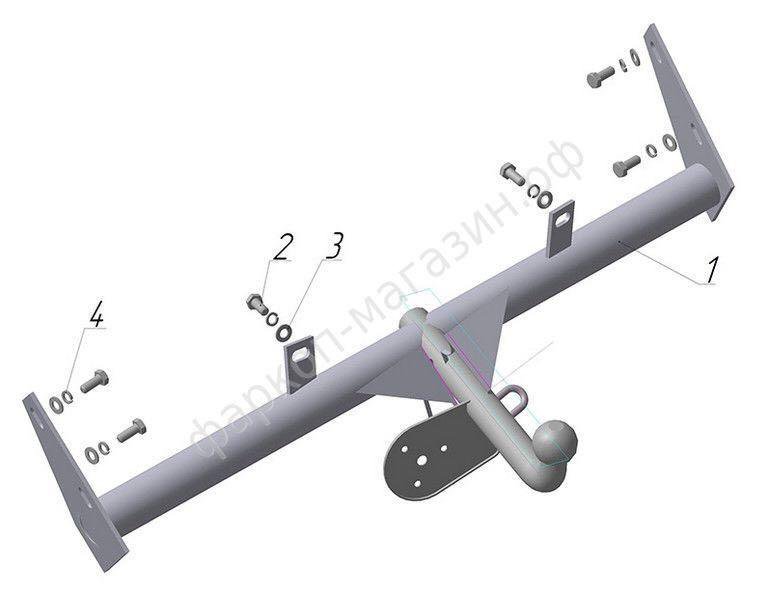 Фаркоп.рф: купить фаркопы на Лада Калина 1118 седан 2005 …