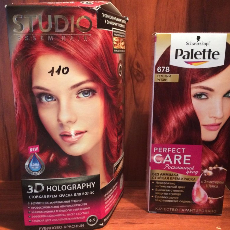 Краски для волос красное дерево и рубин
