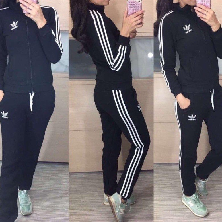 Женский черный костюм adidas s97159