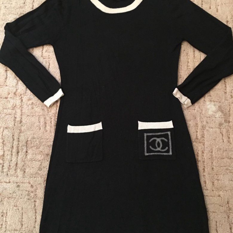 Черное платье от шанель фото